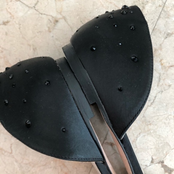 Badgley Miscka Women’s Haddie Loafer Flat Missing The Front Crystal Flower - Picture 10 of 16